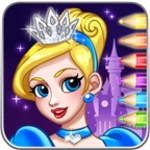 girls coloring android application logo